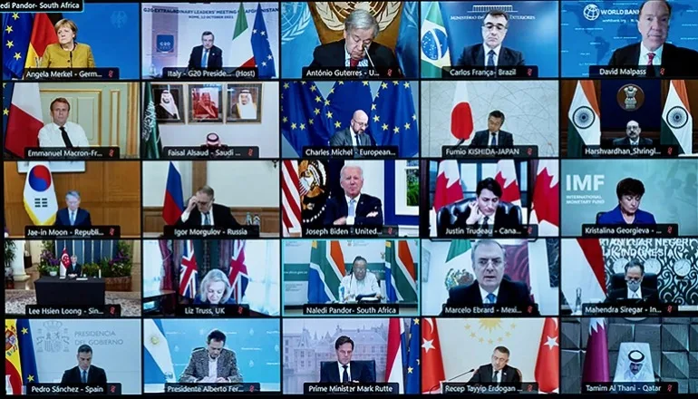 Pertemuan G20 yang dilakukan secara virtual-Aljazeera