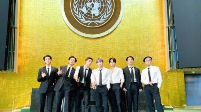 BTS di Gedung PBB-Suara.com