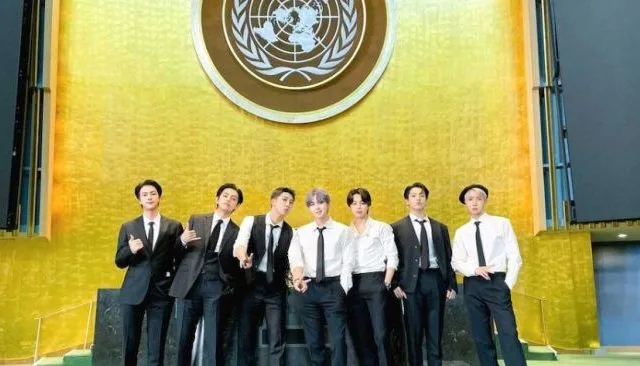 BTS di Gedung PBB-Suara.com
