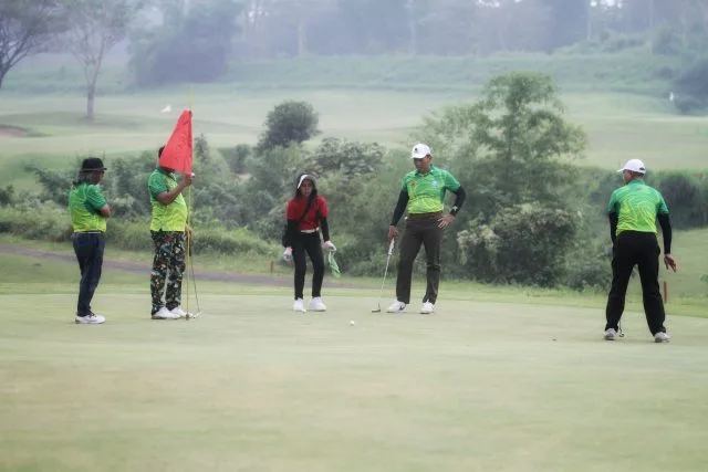 Kondisi green di Araya Golf Course, Malang, saat dipakai pengurus Pengcab PGI Kota/Kabupaten se-Jatim untuk turnamen Gebyar Golf, Minggu (22/6). (Foto: PGI Jatim)