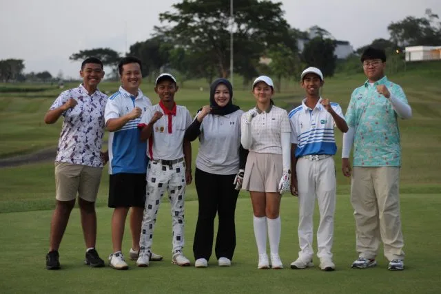 Enam golfer andalan Kabupaten Malang yang akan turun dalam Pekan Olahraga Provinsi (Porprov) IX Jatim 2025. (Foto: Istimewa)