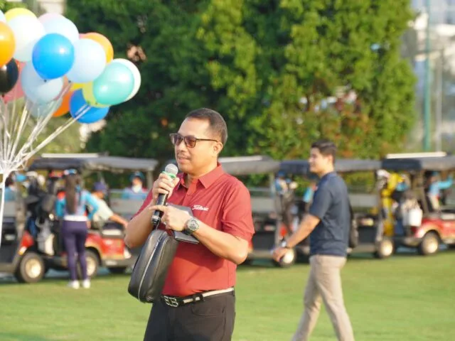 Ketua Umum Alumni Brawijaya Golf (ABG) Didik Farkhan dalam turnamen 16th ABG Charity Golf Tournament 2025 Piala Rektor Universitas Brawijaya. (Foto: ABG)