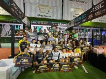 Pemenang turnamen padel HUT ke-36 HDCI berfoto setelah awarding. (Foto: Istimewa)