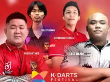 Tim darts Indonesia dalam ajang K-DARTS FESTIVAL 2026. (Foto: Istimewa)